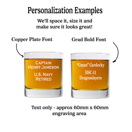 Gift for pilot engraved aircraft glassware