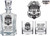 Internal Revenue Service Badge Custom Whiskey Decanter Set, engraved