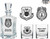 USAF OSI Special Agent Badge Custom Whiskey Decanter Set, engraved