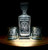 Army 1SG Custom Engraved Whiskey Decanter Set, engraved, close-up