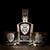 Tucson Police Dept Badge Whiskey Decanter Set - Custom Designed to Your Department Badge or Patch