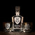 County of Kings Sheriff's Department Badge Whiskey Decanter Set - Custom Designed to Your Department Badge or Patch