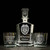 California Department of Forestry Badge Whiskey Decanter Set - Custom, engraved, detail