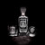 Los Angeles Public Safety Badge Whiskey Decanter Set - Custom Designed to, engraved, in shop