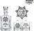 San Diego Police Department Badge Custom Whiskey Decanter Set