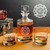 Custom Fire Fighter Retirement Gift Set - Shield Decanter, Badge Decanter