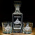 Custom Marine Corps Whiskey Decanter Set in Handcrafted Wooden Box