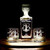 Custom Navy Whiskey Decanter Set in Handcrafted Wooden Box, engraved, in shop