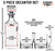 Custom Air National Guard Decanter Set in Handcrafted Wooden Box – Bourbon, engraved, front
