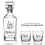 "Love Lives Here" Wedding Decanter Set Bourbon and Bull Wedding