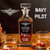 US Navy Pilot Whiskey Decanter set is personalized with wings, name and rank, callsign, and the aircraft of your choice.