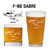 F-86 Sabre Engraved glassware Pilot Gift