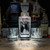 Custom Marine Corps Whiskey Decanter Set, engraved, close-up
