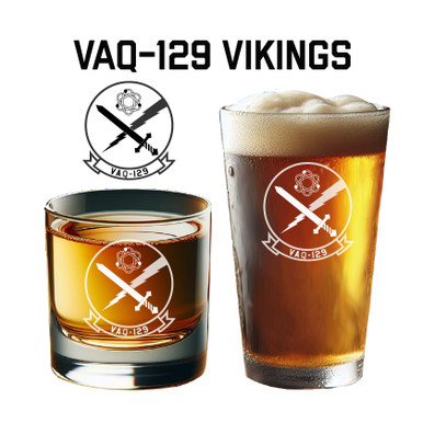 VAQ-129 Squadron Engraved Glassware Gift