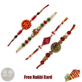 Set of 4 Om Rakhis