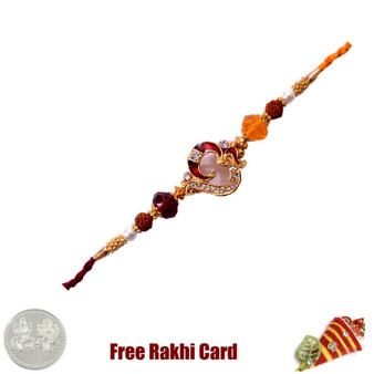 Om Moti Rakhi with Free Silver Coin - Canada