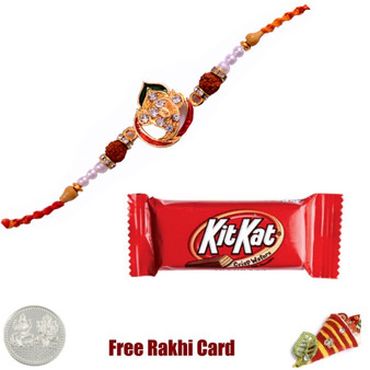 Ethnic Rakhi with KitKat Bar - Canada