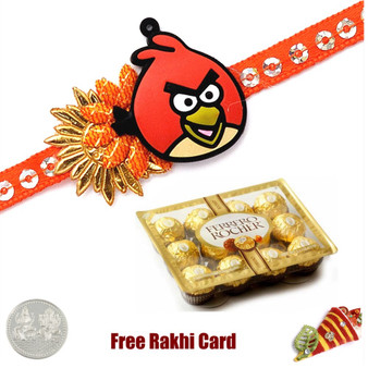 Kids Rakhi with 12 Piece Ferrero Rocher - Canada Delivery