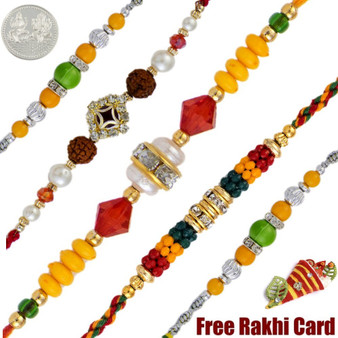 Fancy Rakhi Set of 5 - Canada Delivery