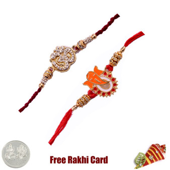 Jewelled Rakhi Set of 2 - Canada Delivery