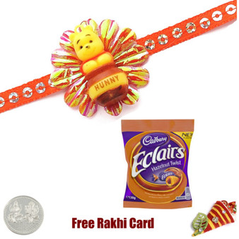 Kids Rakhi with Cadbury Eclair Hazelnut  - UK Delivery