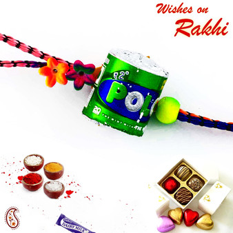 Sweet & Lovely Polo Motif Kids Rakhi - RK17727