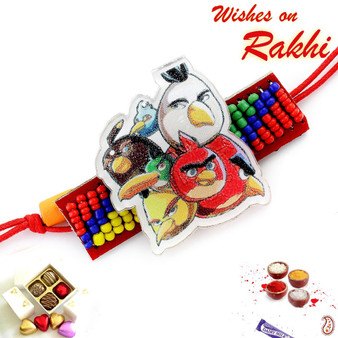 Colourful Beads Angry Bird Rakhi - RK17760