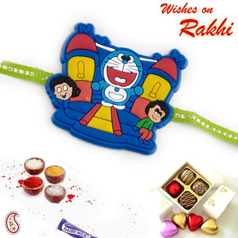 Multicolor Doremon & Friends Kids Rakhi - RK17796