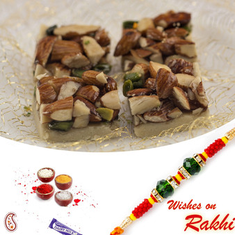 Dryfruit Chakki Sweet with FREE 1 Bhaiya Rakhi - RM1736