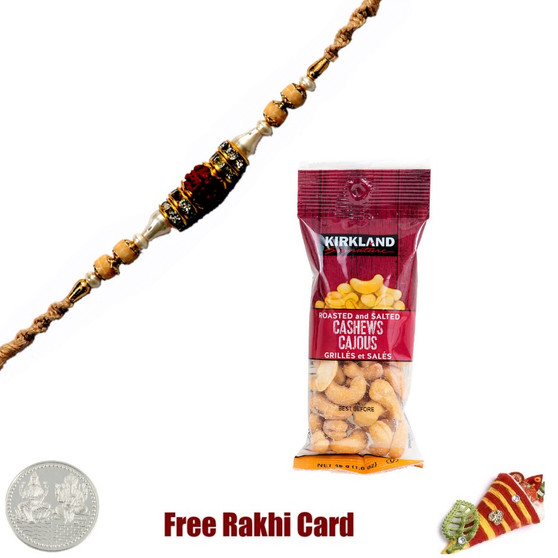Ethnic Rakhi with 50 grams Cashews