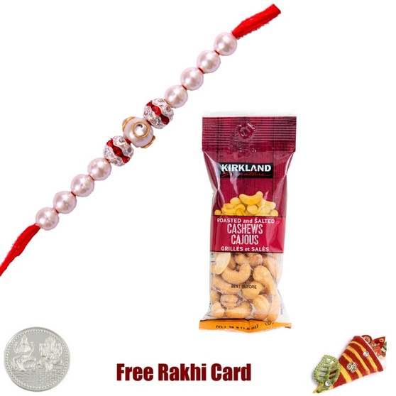 Pearl Rakhi with 50 grams Cashews