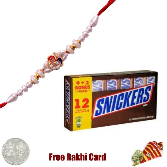 Rakhi with Snickers Milk Chocolate Full Size Candy Bars  -- 12Count