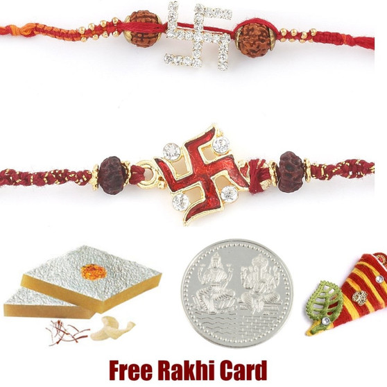 Double Rakhi with assorted sweets