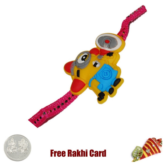 Minion Rakhi with a Free Silver Coin