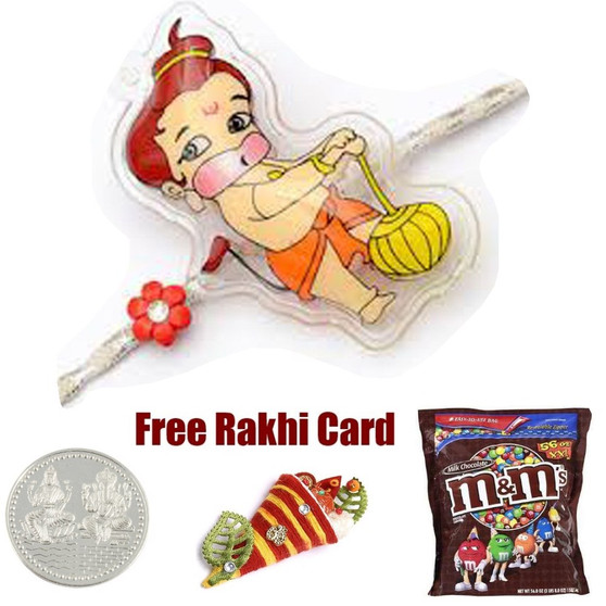 Kids Rakhi with M&Ms Milk Chocolate Bag