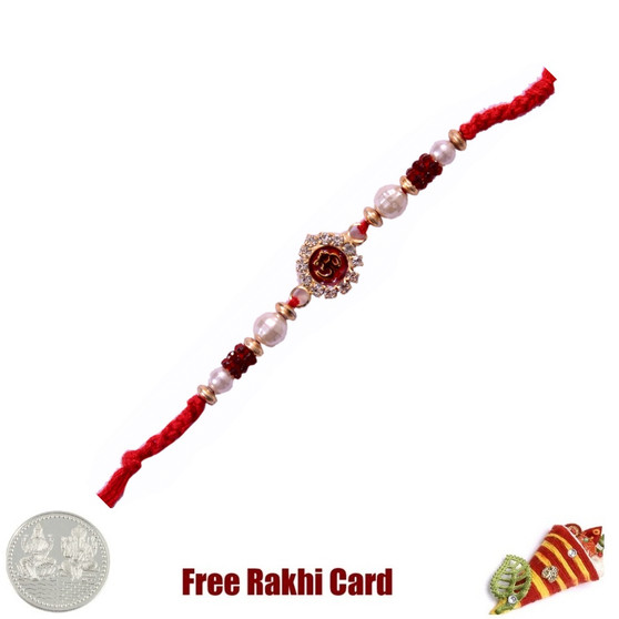 Om Gold Bracelet Rakhi with Free Silver Coin - Canada