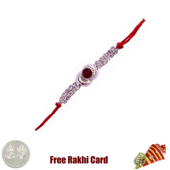 Elegant Red Stone Rakhi - Canada