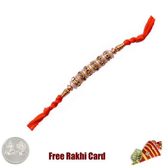 Pearl Moti Rakhi with Free Silver Coin - Canada