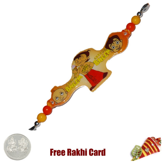 Natkhat Bheem Rakhi with a Free Silver Coin - Canada Delivery