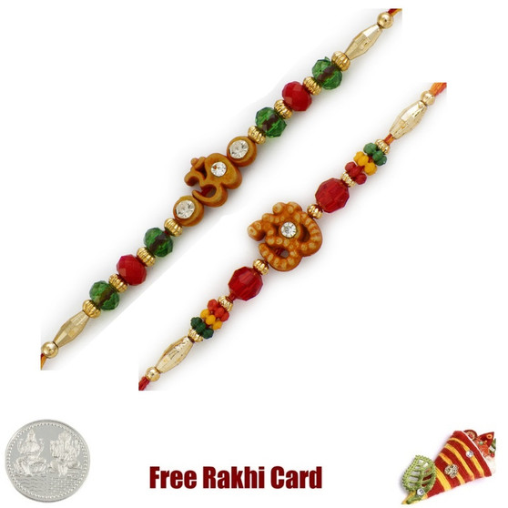 Om Rakhi Set of 2 - Canada Delivery