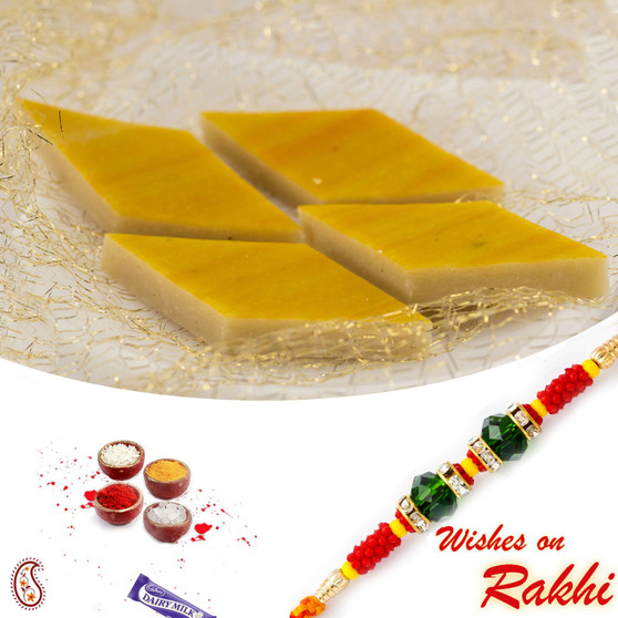 Kaju Katli (Bina Barak) Sweet with FREE 1 Bhaiya Rakhi - RM1732