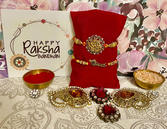 Radha Krishan and morpankh rakhi - India Delivery
