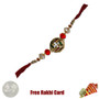 Om White Bracelet Rakhi with Free Silver Coin