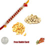 Rakhi with 450 Grams Pistachios and Cashews and Free Silver Coin