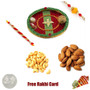 Rakhi Thali with 450 grams assorted Dryfruiits and Free Silver Coin