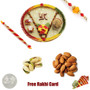 Rakhi Thali with 2 LB Almonds Pistachios and Free Silver Coin