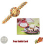 Diviniti 24 Ct. Gold Rakhi  with Haldiram Pista Burfi