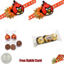 2 Angry Birds Rakhi Double Chocolate Pack  2 oz each, Lindt, ferrero rocher