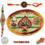 Swastik Rakhi Thali with Free Silver Coin