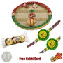 Thali with 2 Kids Rakhis and 3 Piece Ferrero Rocher - Canada